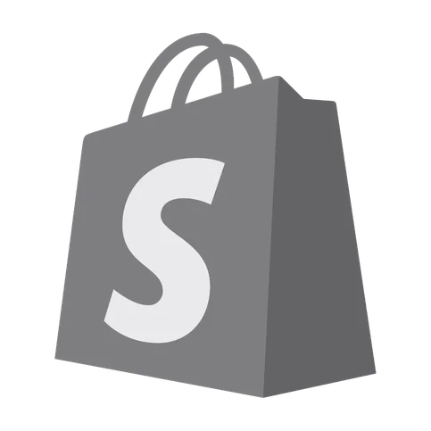 Shopify logo Black and White
